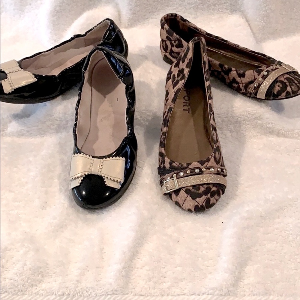 Girls Size 2 Bundle of 2 pairs of Ballet Flats. One Naturino & One Report. EUC